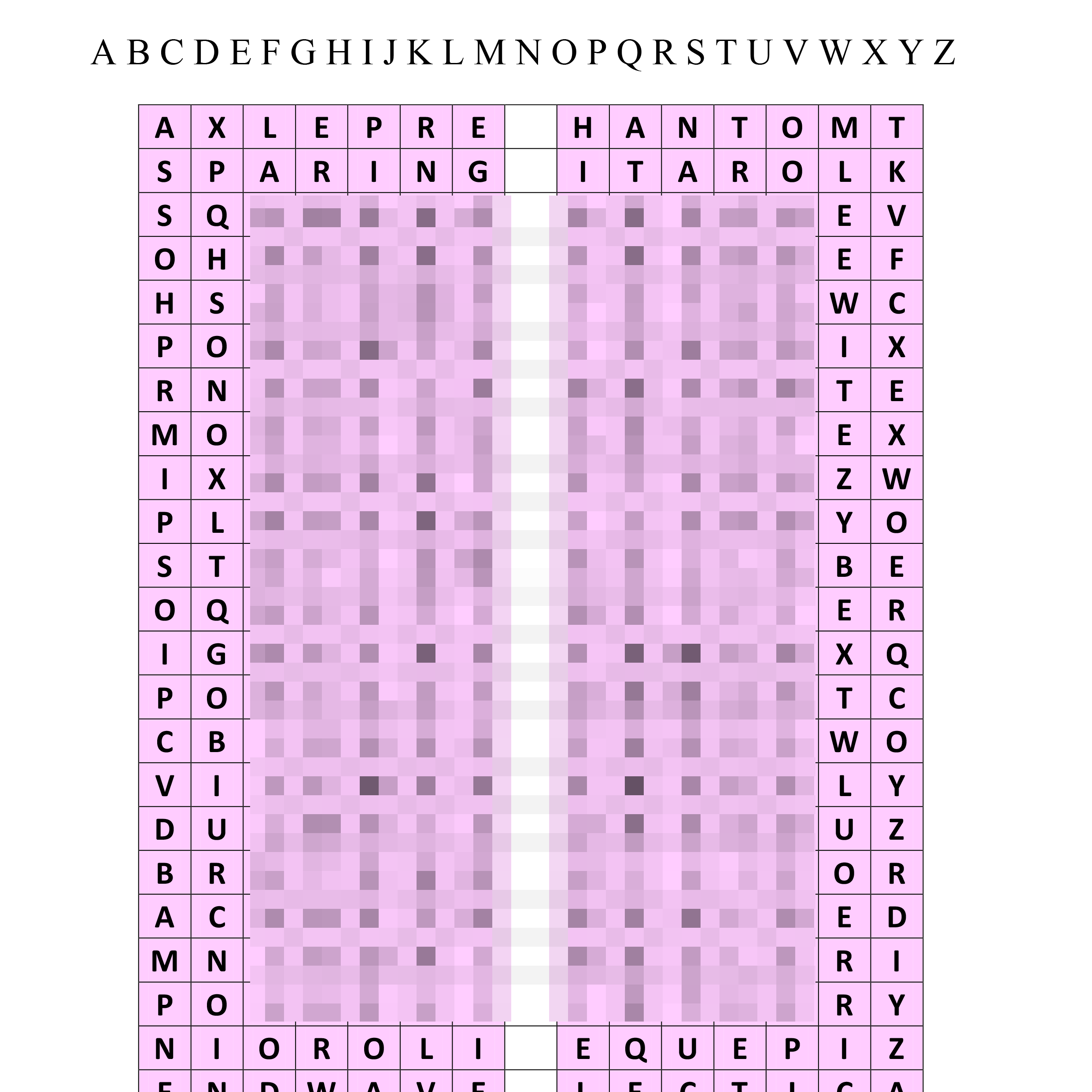 Preview of an alphabet puzzle printable game