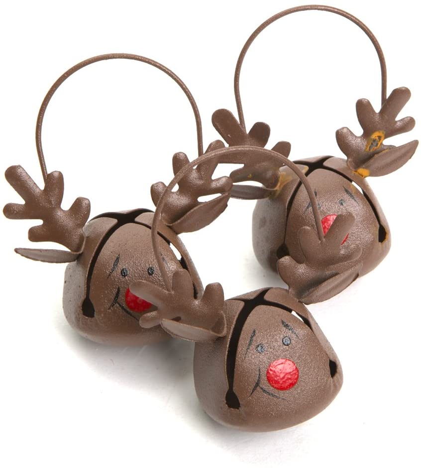 Reindeer Jingle Bell Ornaments