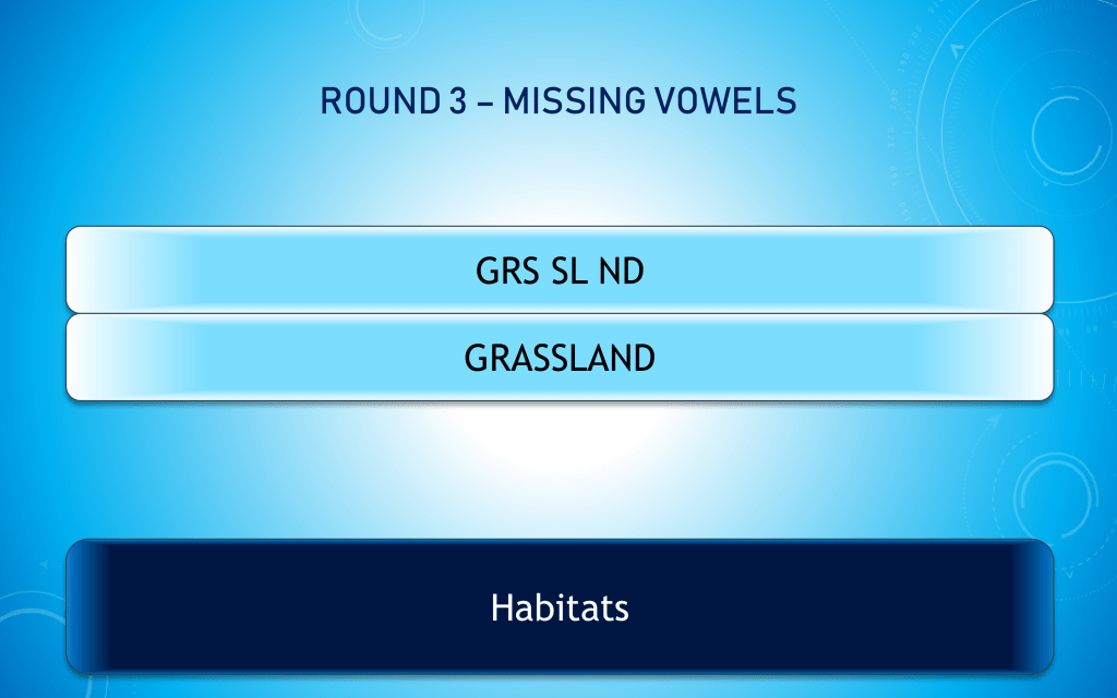 Only Connect science question in PowerPoint game