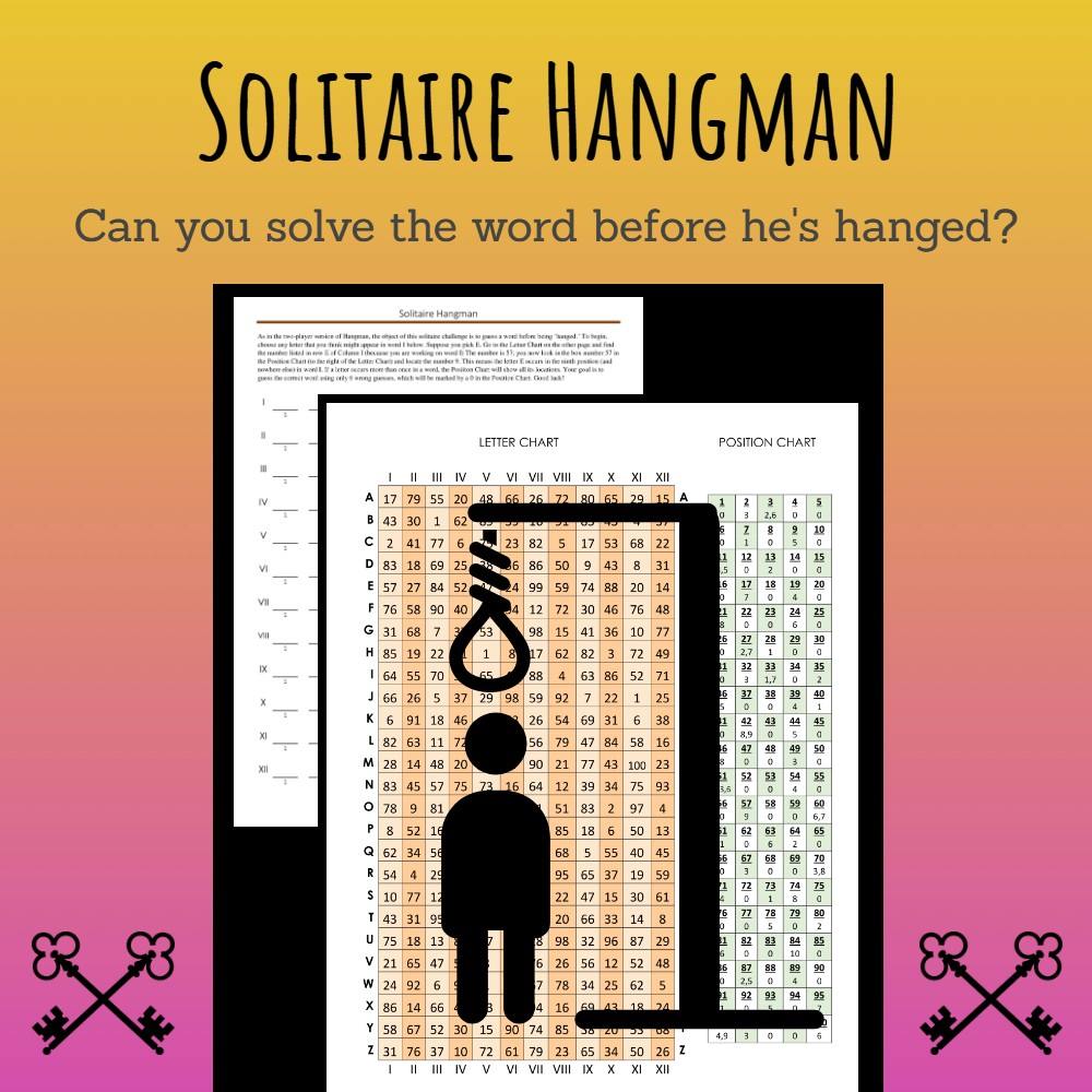Solitaire Hangman game illustration