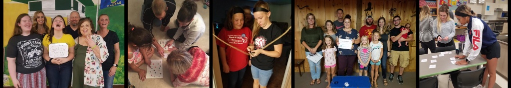 people playing an escape room